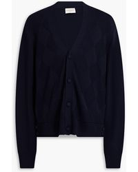 Officine Generale - Murray Argyle Merino Wool Cardigan - Lyst