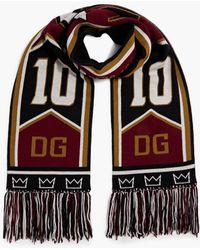 Dolce & Gabbana - Fringed Jacquard-knit Wool And Cashmere-blend Scarf - Lyst