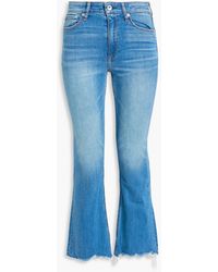 Rag & Bone - Nina Frayed High-rise Kick-flare Jeans - Lyst