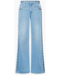 Coperni - Studded High-Rise Wide-Leg Jeans - Lyst