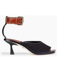 Zimmermann - Leather-trimmed Canvas Sandals - Lyst