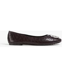 Tory Burch - Claire Embellished Quilted Leather Ballet Flats - Lyst