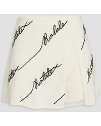 ROTATE BIRGER CHRISTENSEN - Layered Sequin-embellished Cotton-blend Mini Skirt - Lyst