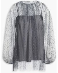 RED Valentino - Point D'esprit Blouse - Lyst