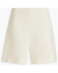 Adam Lippes - Wool And Silk-blend Crepe Shorts - Lyst