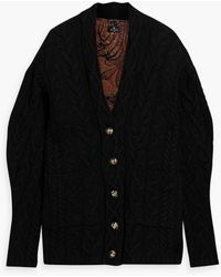 Etro - Cable-knit Cardigan - Lyst