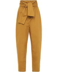 Zimmermann Belted Cotton-twill Tapered Trousers - Multicolour