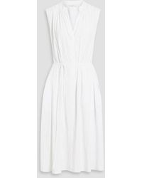 Vince - Linen-blend Midi Dress - Lyst