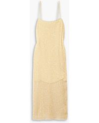 Jason Wu - Sequined Open-knit Midi Dress - Lyst