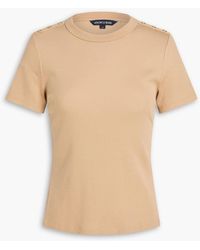 Veronica Beard - Draya Ribbed Pima Cotton-Blend T-Shirt - Lyst