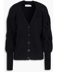 Jonathan Simkhai - Cable-knit Cotton And Wool-blend Cardigan - Lyst