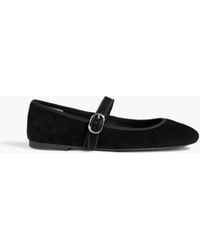 Stuart Weitzman - Alice Suede Mary Jane Flats - Lyst