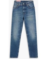 Acne Studios - Cropped Faded Mid-rise Skinny Jeans - Lyst