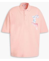 JW Anderson - Poloshirt aus baumwoll-piqué mit print - Lyst