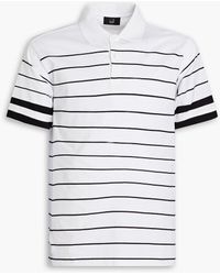 Dunhill - Striped Cotton-jersey Polo Shirt - Lyst