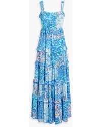 Diane von Furstenberg - Shawn Tiered Printed Woven Maxi Dress - Lyst