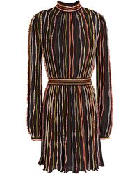 M Missoni Ribbed-knit Mini Dress - Black