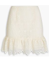 Charo Ruiz - Crocheted Lace Mini Skirt - Lyst