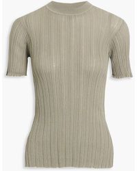 3.1 Phillip Lim - Ribbed Cotton-blend Top - Lyst
