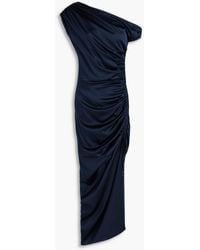 Veronica Beard - Kadie One-shoulder Silk-blend Satin Midi Dress - Lyst
