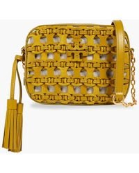 Tory Burch - Mcgraw Leather And Suede Shoulder Bag - Lyst