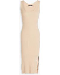 NAADAM - Ribbed Silk And Wool-blend Midi Dress - Lyst