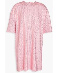 Area - Crystal-embellished Open-back Stretch-jersey Mini Dress - Lyst