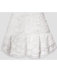 LoveShackFancy - Moe Crocheted Cotton Mini Skirt - Lyst