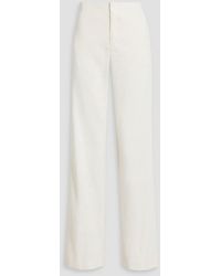 FRAME - Linen-blend Wide-leg Pants - Lyst