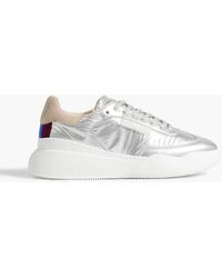 Stella McCartney - Loop Faux Leather And Shell Sneakers - Lyst
