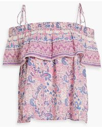 Antik Batik - Helene Layered Printed Cotton Top - Lyst