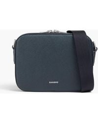 Sandro - Textured-leather Messenger Bag - Lyst