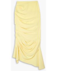 A.W.A.K.E. MODE - Draped Ruched Jersey Maxi Skirt - Lyst
