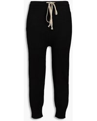 Rick Owens - Cropped Cashmere Track Pants - Lyst