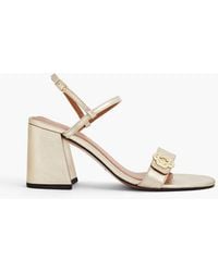 Maje - Embellished Leather Sandals - Lyst