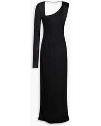 Galvan London - One-sleeve Satin Maxi Dress - Lyst