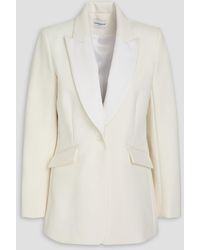 Claudie Pierlot - Crepe De Chine-Paneled Twill Blazer - Lyst
