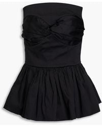 TOVE - Tamie Strapless Twisted Cotton-blend Sateen Top - Lyst