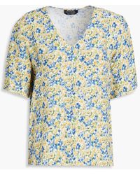 A.P.C. - Bluse aus crêpe mit floralem print - Lyst