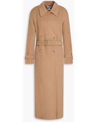 Vince - Double-breasted Wool-blend Felt Coat - Lyst
