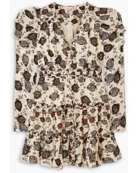 Ulla Johnson - Winsor Ruffled Floral-print Cotton-blend Voile Mini Dress - Lyst