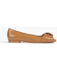 Gianvito Rossi - Paradi Patent-Leather Ballet Flats - Lyst