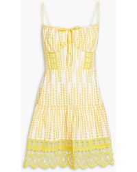 Charo Ruiz - Cordoba Broderie Anglaise Coton-blend Mini Dress - Lyst