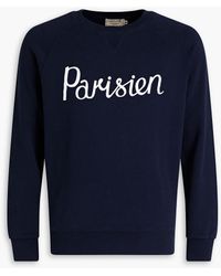 Maison Kitsuné - Printed French Cotton-terry Sweatshirt - Lyst