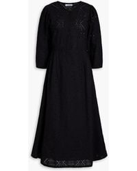 Rodebjer - Monami Broderie Anglaise Cotton Midi Dress - Lyst
