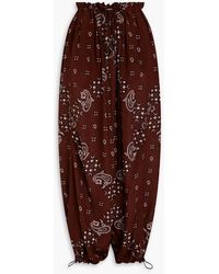 Petar Petrov - Gent Paisley-print Silk Crepe De Chine Tapered Pants - Lyst