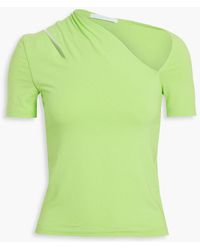 Helmut Lang - Cutout Stretch Cotton And Modal-blend Jersey Top - Lyst