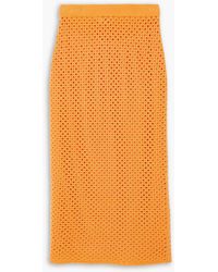 Gabriela Hearst - Tana Crocheted Wool And Cashmere-Blend Midi Skirt - Lyst