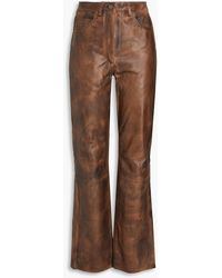 REMAIN Birger Christensen - Leather Straight-leg Pants - Lyst
