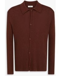 Sandro - Adam Ribbed Wool-blend Cardigan - Lyst